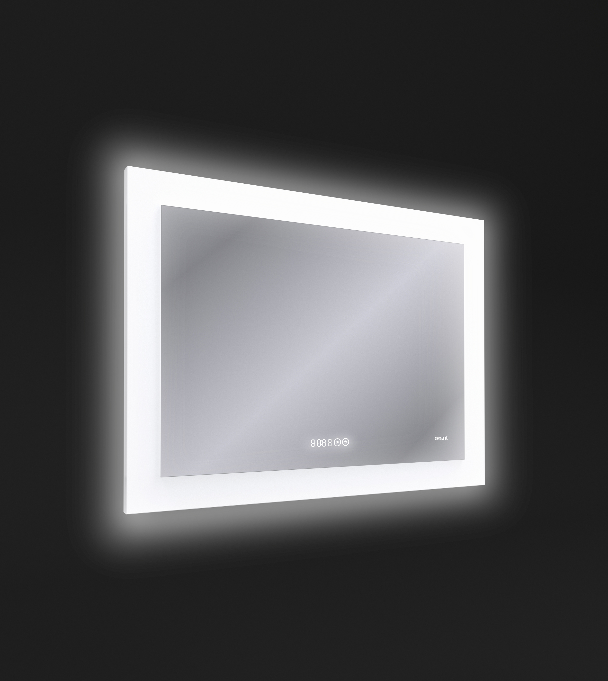 Зеркало LED DESIGN PRO 060 80 часы с подсветкой прямоугольное от магазина Водолей в г. Сергиев Посад