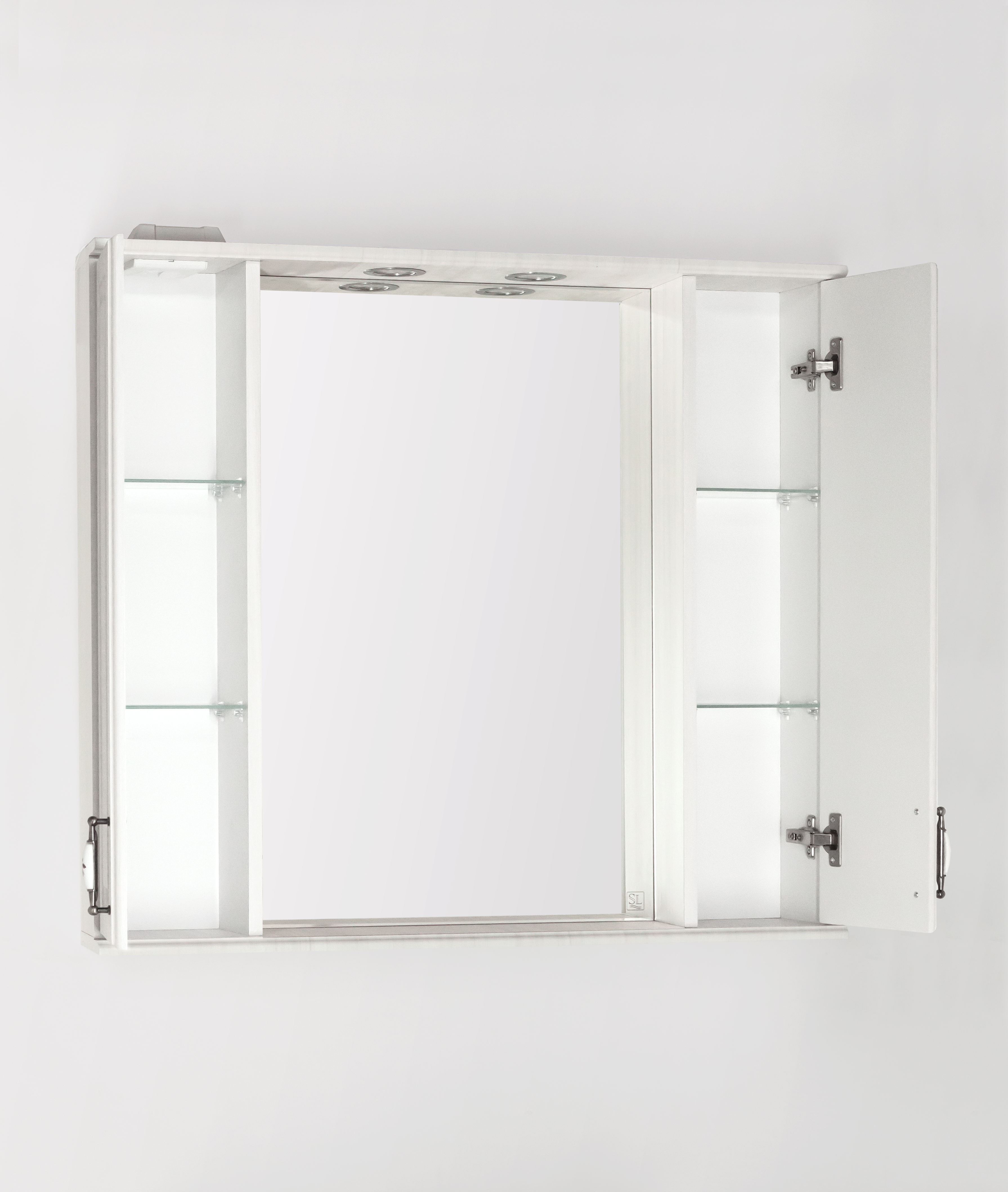 Зеркальный шкаф Style Line Олеандр-2 90/С, рельеф пастель от магазина Водолей в г. Сергиев Посад