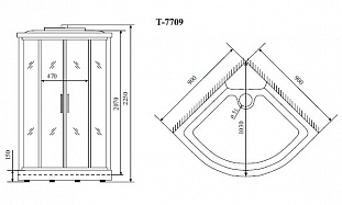 ������� ������ Timo Lux 90*90*220  (T-7709(NEW)) �� �������� ������� � �. ������� �����