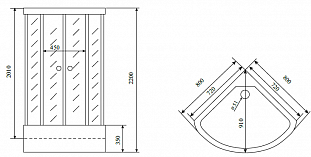 ������� ������ Timo Standart Silver Fabric 80*80*220  (T-6680SF) �� �������� ������� � �. ������� �����