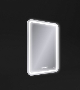 Зеркало LED DESIGN PRO 050 55 хол. тепл. cвет часы с подсветкой прямоугольное от магазина Водолей в г. Сергиев Посад