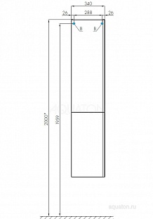 Шкаф - колонна Aquaton Беверли левая белый 1A235403BV01L от магазина Водолей в г. Сергиев Посад