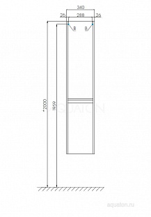 Шкаф - колонна Aquaton Лондри белый 1A236203LH010 от магазина Водолей в г. Сергиев Посад