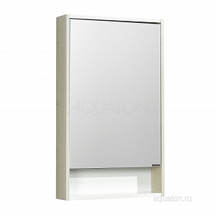 Зеркальный шкаф Aquaton Рико 50 белый, ясень фабрик 1A212302RIB90 от магазина Водолей в г. Сергиев Посад