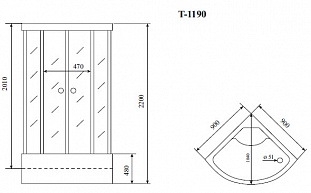 ������� ������ Timo Standart 90*90*220  (T-1190P) �� �������� ������� � �. ������� �����