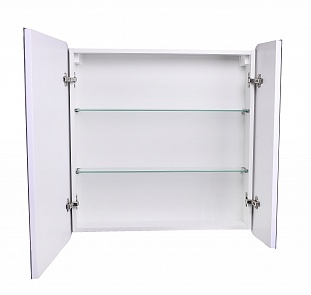 Зеркало-шкаф "Каре 80*80" с подсветкой, сенсор на зеркале от магазина Водолей в г. Сергиев Посад