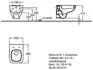 Подвесной унитаз Geberit Renova Nr.1 Comprimo New 206145000R с микролифтом от магазина Водолей в г. Сергиев Посад