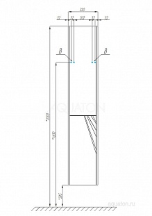Шкаф - колонна Aquaton Сакура правая ольха наварра, белый глянец 1A219903SKW8R от магазина Водолей в г. Сергиев Посад
