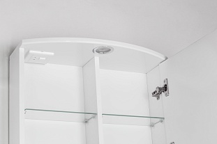 Зеркальный шкаф Style Line Жасмин 2 55/С, Люкс белый от магазина Водолей в г. Сергиев Посад