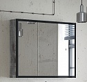 Зеркало-шкаф "Айрон 90", черный/антик Corozo от магазина Водолей в г. Сергиев Посад