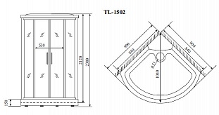 ������� ������ Timo Lux 90*90*230  (TL-1502) �� �������� ������� � �. ������� �����