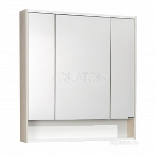 Зеркальный шкаф Aquaton Рико 80 белый, ясень фабрик 1A215302RIB90 от магазина Водолей в г. Сергиев Посад