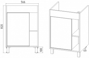 ����� VIANT "������" COMO 60 1 ��� ������ 430�560�820 (VBOS60COG-T1ST) �� �������� ������� � �. ������� �����